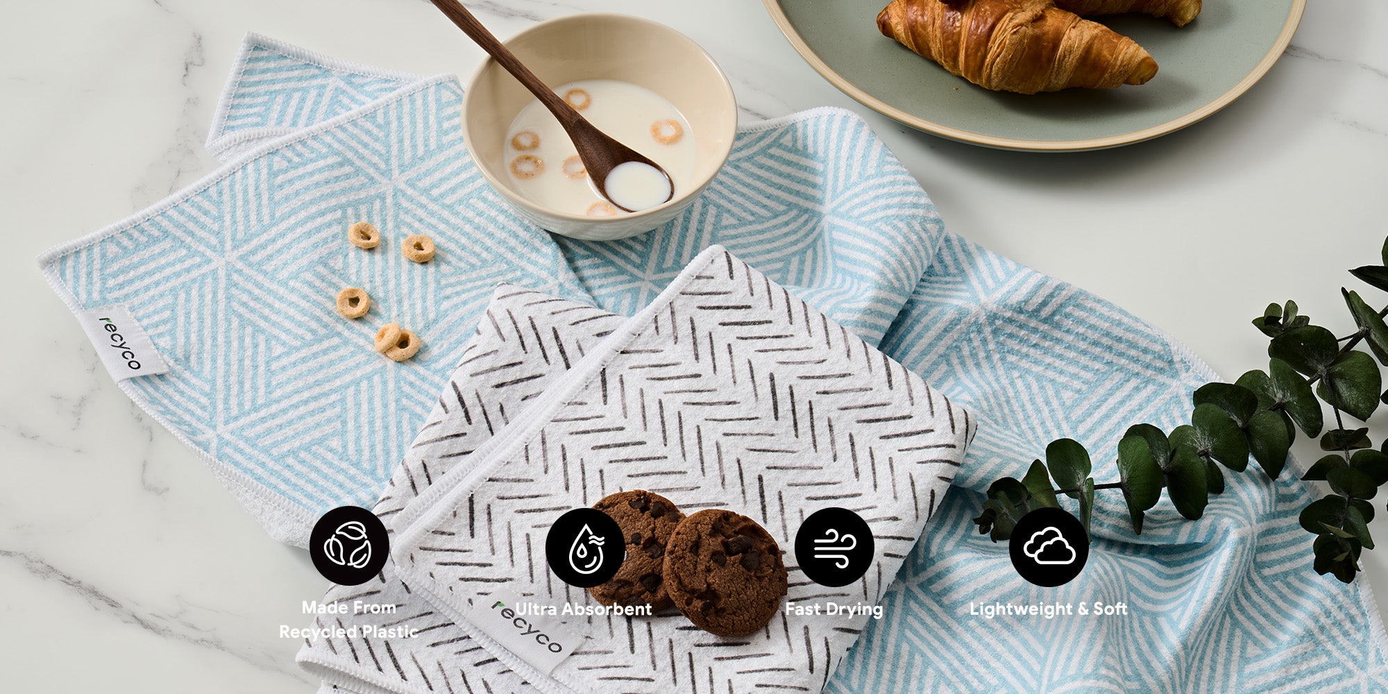 Modern Maze Waffle Kitchen Towel - 2 Pack – Recyco Living LLC
