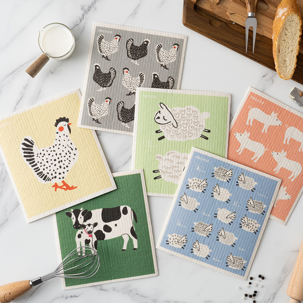 Farmhouse Friends Swedish Dishcloth Set - 6 Pack