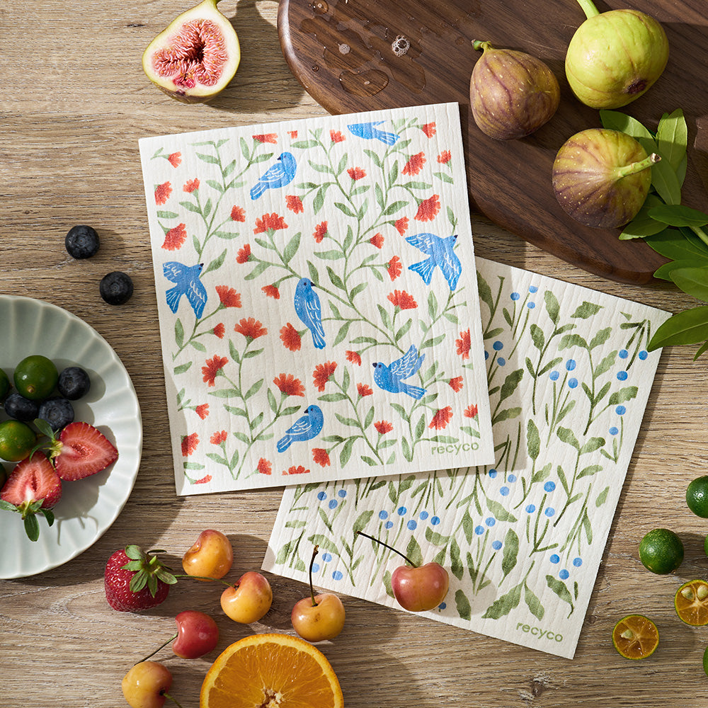 Azure Song Swedish Dishcloth Set - 2 Pack – Recyco Living LLC