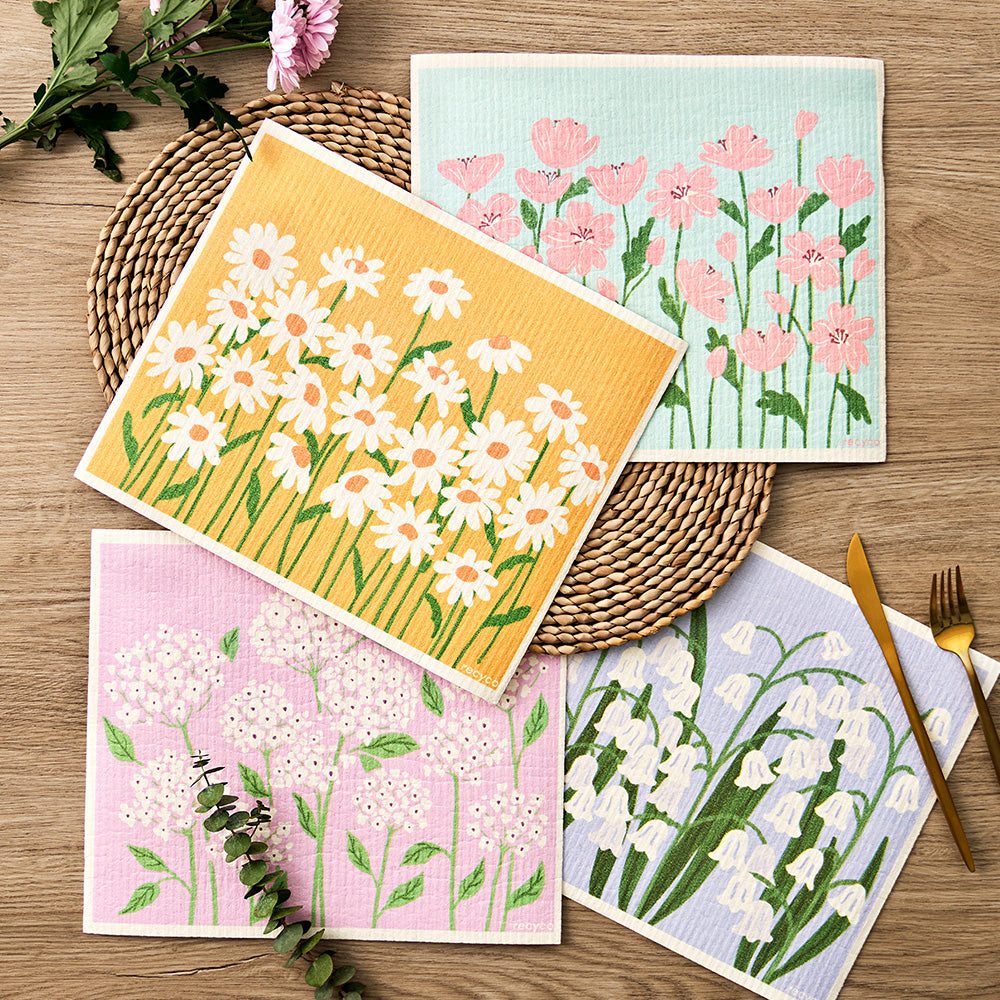 Matisse Floral Oversized Swedish Dishcloth Set - 4 Pack – Recyco