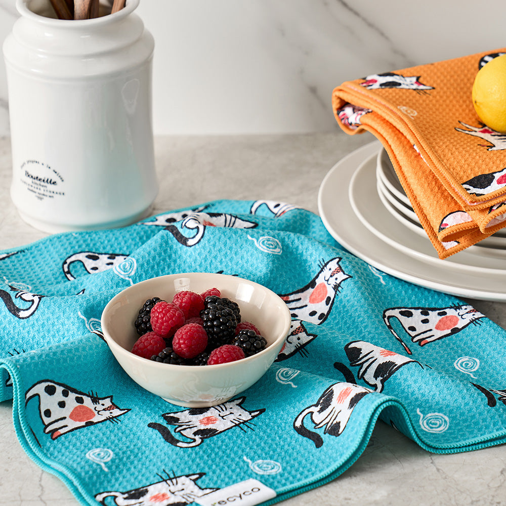 Cuddly Cats Waffle Kitchen Towel - 2 Pack – Recyco Living LLC