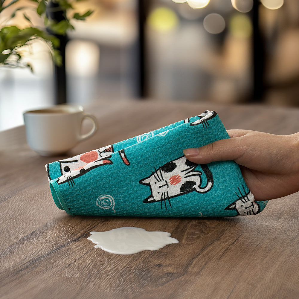 Cuddly Cats Waffle Kitchen Towel - 2 Pack – Recyco Living LLC