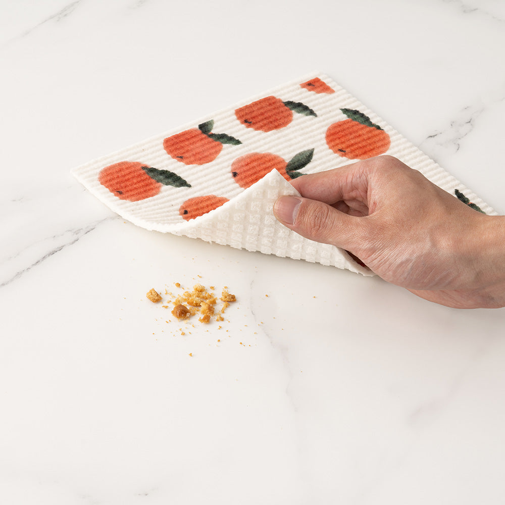 Peachy Leaves Swedish Dishcloth Set - Thumbnail 5